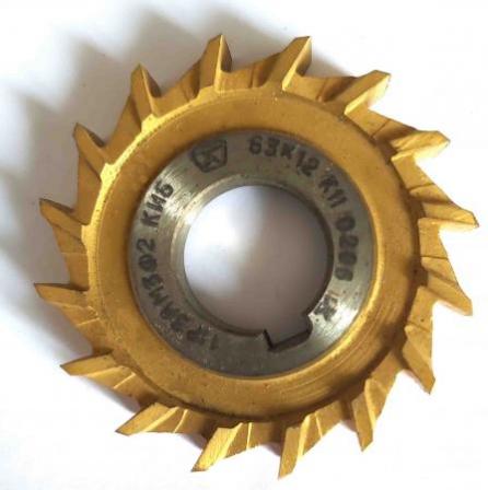 Фреза дисковая 3-х сторонняя 63х12х22, прямой зуб, Z16, Р3М3Ф2, 2240-0206, КИБ, ГОСТ 28527-90, СССР.